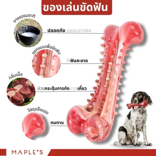 MAPLE'S ของเล่นขัดฟัน สำหรับสุนัข กระดูกของเล่นกลิ่นเนื้อ ทำความสะอาดฟันสุนัข ปลอดภัยไร้สารพิษ