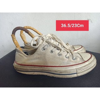 Converse Size 36.5 ยาว 23 Cm  รองเท้ามือสอง ผู้หญิง เท้าเล็ก  ผ้าใบ สวม แฟชั่น ลำลอง เที่ยว