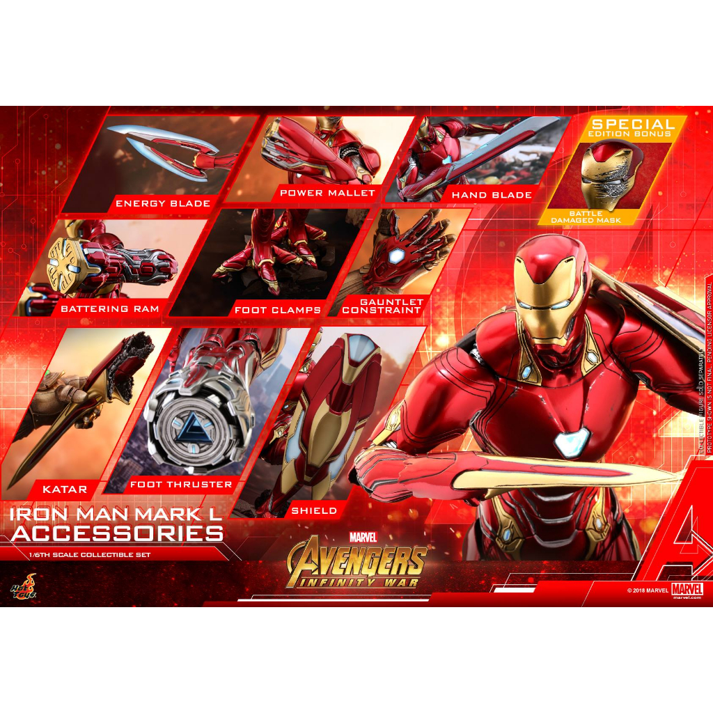 Hot Toys ACS004 AVENGERS: INFINITY WAR - IRON MAN MARK L (ACCESSORIES) (Special Edition)