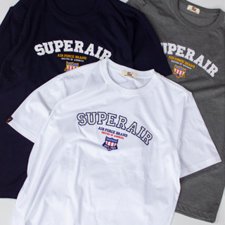 เสื้อยืดแขนสั้นงานปัก SuperAir S71 ผ้านุ่มยืดได้ใส่สบายฯ ลายปักแฟชั่นสวยน่ารักใส่ได้ทั้งชายและหญิง