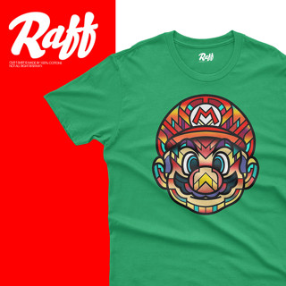 RAFF CLOTHING เสื้อยืดผู้ชาย เสื้อยืด คอกลม แขนสั้น พิมพ์ลาย MARIO