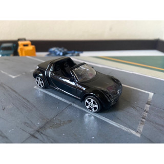 มือ 2 รถเหล็ก งานเก่า Vintage Maisto SMART CAR ROADSTER Black 1:64 Convertible Car Rare