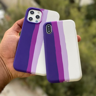 เคสสายรุ้งไล่โทนสีนิ่ม for 11ProMax (งานจริงมีโลโก้ IP)