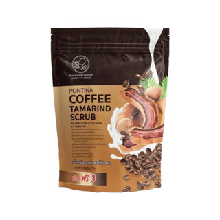 สบู่สครับกาแฟมะขาม พรทิน่า Pontina Coffee Tamarind Scrub ( 1 ห่อ บรรจุ 6 ก้อน )