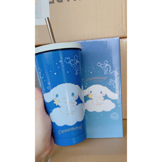 (LO D) แก้วสแตนเลส Sanrio ขนาด750ml ผลิตจากสแตนเลสเกรด 304 มาพร้อมหลอดสแตนเลสอย่างดี