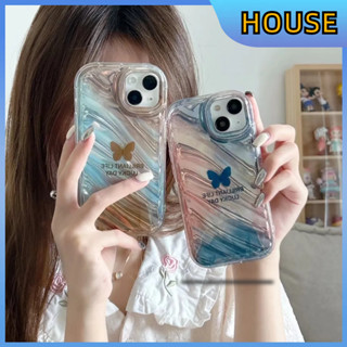 💲คูปองเคลม💲เคสไอโ case for iphone 11 12 ผีเสื้อไล่ระดับสี เคส 14 13 12 11 pro max ซิลิโคนเหลวที่ทนทาน ป้องกันการตก