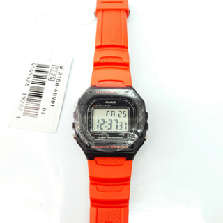 CASIO นาฬิกาข้อมือ GENERAL รุ่น W-218H-4B2VDF สี : ดำ สายสีแดง