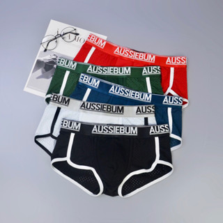 🔥พร้อมส่ง🔥กางเกงในชาย Aussiebum ทรงTrunk ผ้าตาข่าย