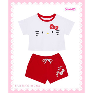 ชุดเซ็ทเสื้อ+กางเกง sanrio ลาย hello kitty