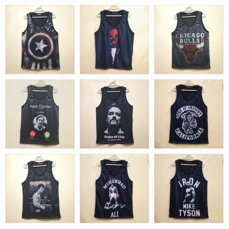 เสื้อกล้ามตาข่าย Captain America Deadpool Bulls Pablo Sonsof Bruce