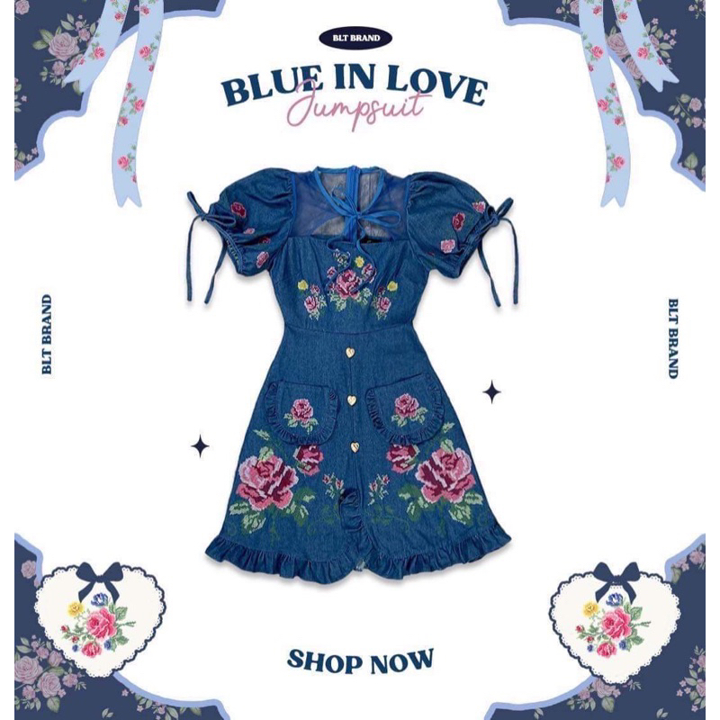 💎พร้อมส่ง💎BLT 💕 Blue in love dress เดรสสีฟ้า
