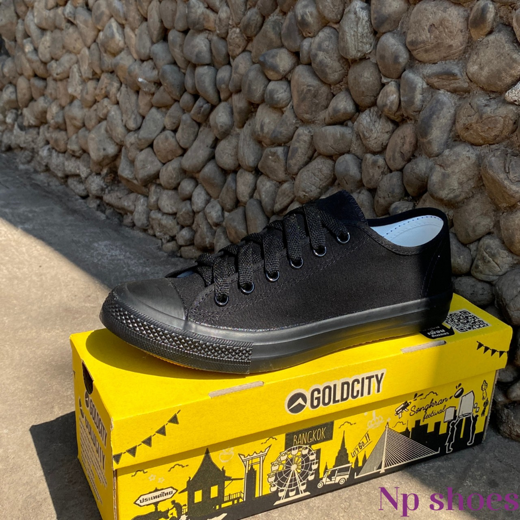 [ลูกค้าใหม่ราคา 1 บาท]🍎รองเท้าผ้าใบ ยี้ห้อ Gold City 🍎รุ่น 1207ทรงconverse  สินค้าราคาโรงงาน #รองเท้าผ้าใบชาย Size37-45