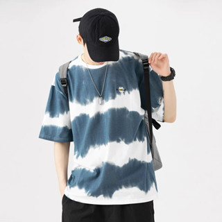 เสื้อยืดผู้ชายโอเวอร์ไซส์ cloudy tie dye อปป้า เกาหลี