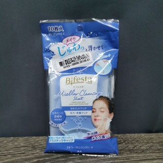 Bifesta micellar cleansing sheet แผ่นเช็ดเครื่องสำอาง 10 แผ่น Brightup Exp.03/2026