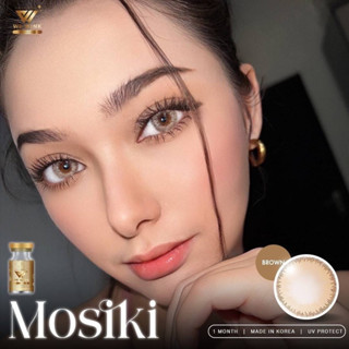 เลนส์ฝาทอง Mosiki สีน้ำตาลและสีเทา ขนาดกลาง 14.5