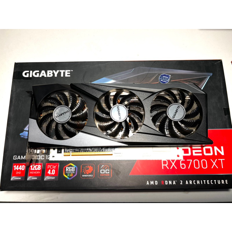VGA การ์ดจอ RX 6700XT gigabyte 12GB