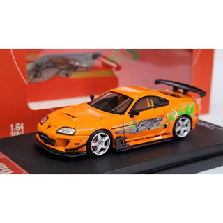 YM Model 1:64 Supra JZA80 The Fast and the Furious Fluorescent Orange June 2023