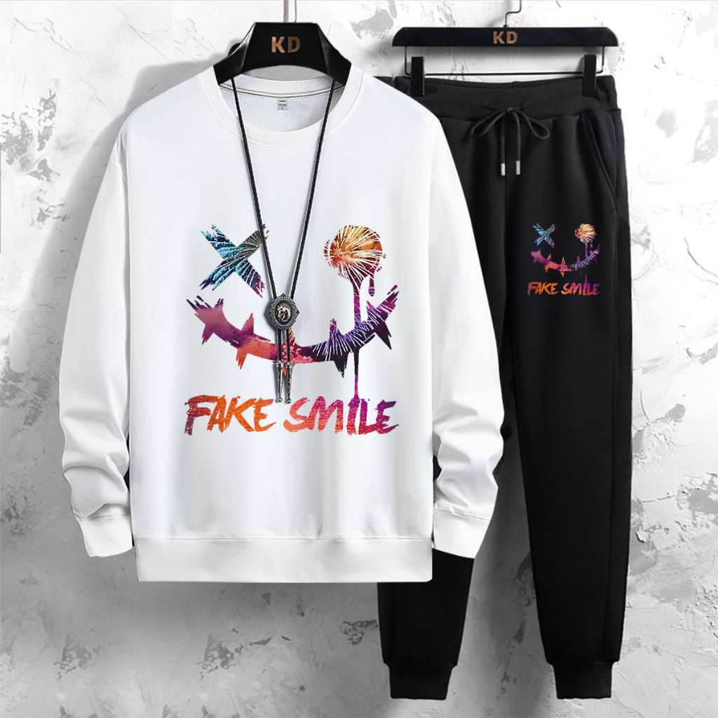 Y442+CKH442B ชุดเซ็ทเสื้อแจ็คเก็ตแขนยาว+กางเกงขายาว ใส่ได้ทั้งชายและหญิง มี7สีหลายไซส์ เลือกได้(S-3X