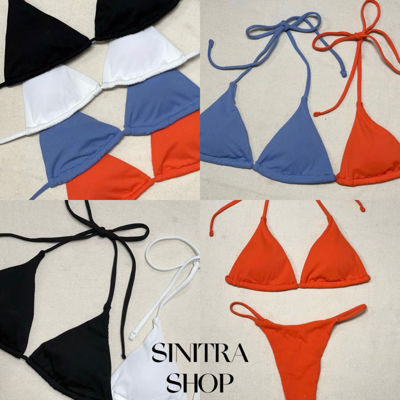 Chill Bikini บิกินี่สีพื้นทรงสวย พร้อมส่ง  Sinitra Shop - รูปที่ 2