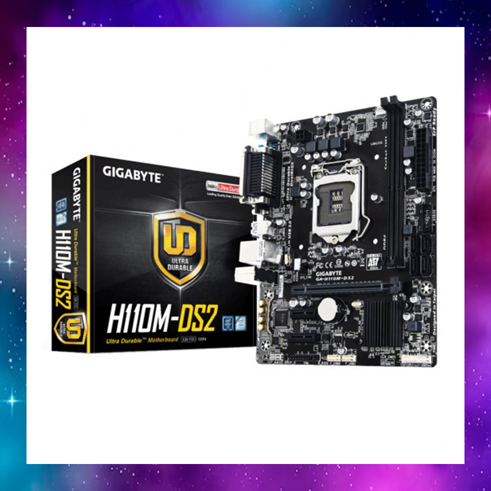 MAINBOARD (เมนบอร์ด) 1151 GIGABYTE GA H110M DS2 SOCKET1151 GEN6-7 ใช้งานปกติ