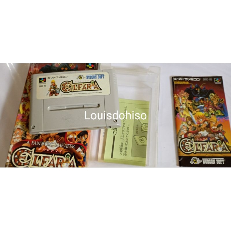 ตลับเกม sfc ELFARIA แนว RPGตลับเกมซุปเปอร์แฟมมิคอท SFCกล่องสภาพดี มียับเล็กร้อย หูกล่องครบไม่ขาด ตลั