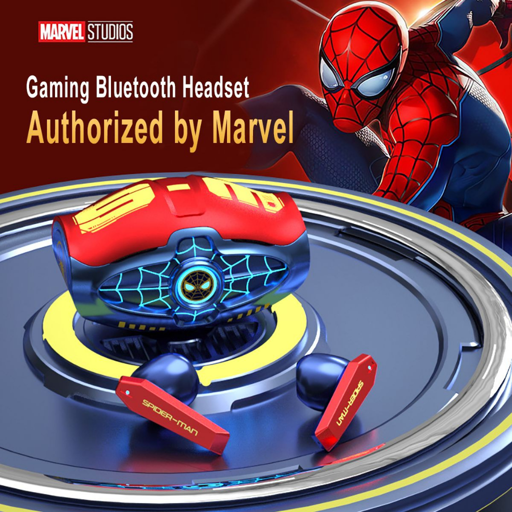 ชุดหูฟังเกมมิ่งไร้สาย Marvel Bluetooth, Spider-Man, ชุดหูฟังบลูทู ธ ไร้สาย Iron Man, หูฟังสําหรับเล่นเกม