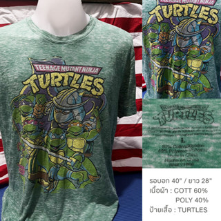 pshirtvingtage เสื้อยืดวินเทจมือสอง T-Shirt Vingtage ลายการ์ตูน เต่านินจา Teenage Mutant Ninja Turtles