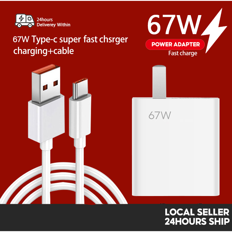 33W 67W 120W หัวชาร์จ+สายชาร์จ 6A สำหรับ USB Type C รองรับ Quick Charge【รับประกัน 1 ปี】