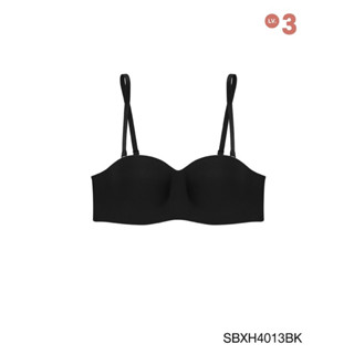 Sabina ซาบีน่า เสื้อชั้นใน (Set 3 ชิ้น) มีโครง BODY BRA THE SERIES (เกาะอก) รุ่น Soft Doomm รหัส SBXH4013BK สีดำ