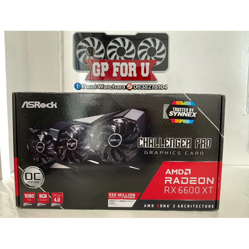 VGA ASROCK AMD Radeon RX6600XT Challenger Pro 8GB (การ์ดจอมือสอง)