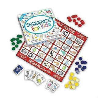 🌈Sequence for kids บิงโก บอร์ดเกมส์สุดสร้างสรรค์  ฝึกคำศัพท์ภาษาอังกฤษ กิจกรรมครอบครัว amazon การันตี 5 ดาว