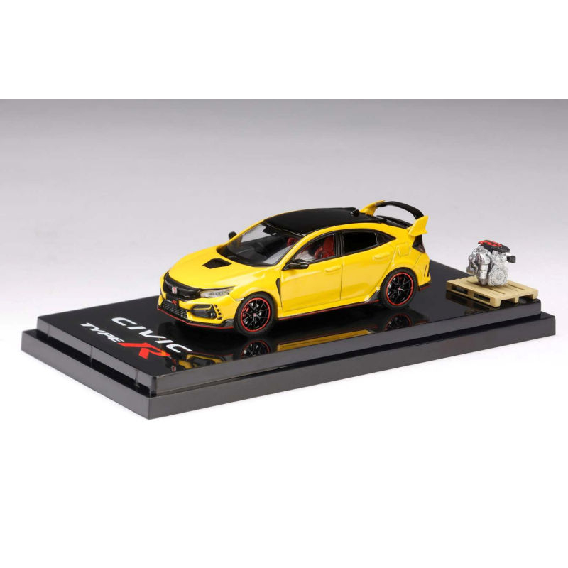Hobby Japan 1:64 Honda Civic Type-R Limited Edition (FK8) 2020 with Engine Display Model in Sunlight
