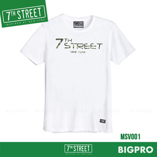 7th Street เสื้อผ้า แนวสตรีท รุ่น 7th ลายทหาร (ขาว) MSV001 ของแท้