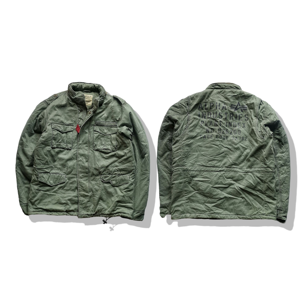 Alpha Industries M-65 Military Hooded Jacket รอบอก 48”