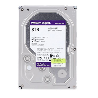 WD 8 TB HDD (ฮาร์ดดิสก์) PURPLE 5640RPM SATA3 (WD84PURZ)