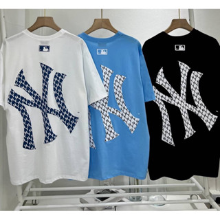 เสื้อยืด Oversize สกรีนลายหน้าหลัง NY LA ผ้าคอตตอล 100%  ใส่ได้ทั้งญช