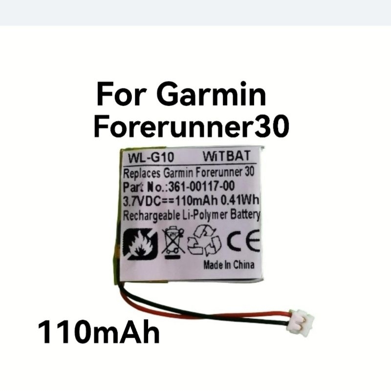 Battery Garmin Forerunner 30 ความจุ 110mAh แบตเตอรี่สำหรับ Garmin smart watch