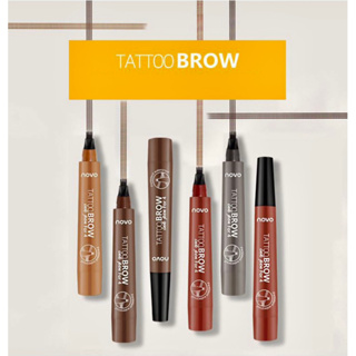 💋ว้าวคอสเมติกส์💋✏️Novo Tattoo Brow Liquid Eyebrow Pencil โนโว แทททู บราว ลิควิด อายบราว เพ็นซิล 2ml.✏️