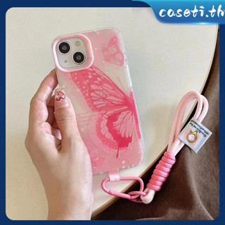 คูปองเคลม🎀เคสไอโ case for iphone 11 12 ผีเสื้อสาวหวานเย็น เคส 14 13 12 11 pro max ซองใส่มือถือกันหล่น