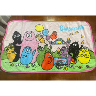 Barbapapa Blanket  ผ้าห่มขนนุ่ม บาบ้าปาป้า  ไซส์ 80 * 130 cm. งานลิขสิทธิ์ แท้ ญี่ปุ่น  มือสอง สภาพดี