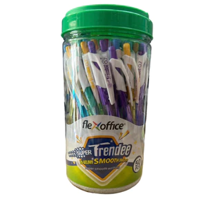 ปากกาลูกลื่นหมึกน้ำมัน Flex Office 0.7มม. (50ด้าม) รุ่น Super Trendee FO-GELB09