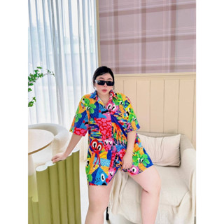 🔥Plussize🔥ชุดเซทเสื้อ+กางเกงคนอ้วน🔥XL เสื้อ รอบอก 42-50"     กางเกง รอบเอว 36-40