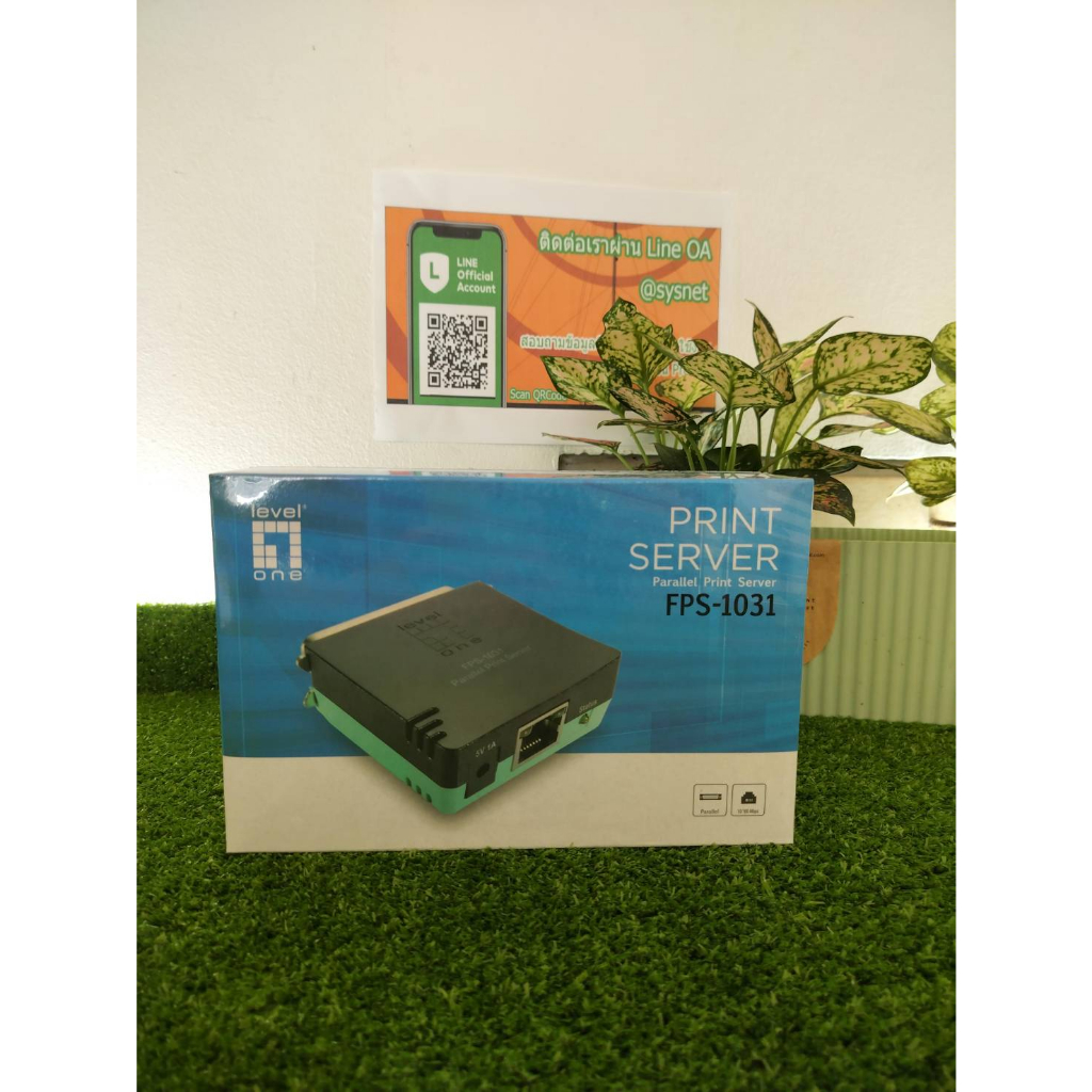 **ออกใบกำกับภาษีได้**Levelone FPS-1031 Print Server แบบ Parallel Port (โปรดตรวจสอบรุ่นที่รองรับ)