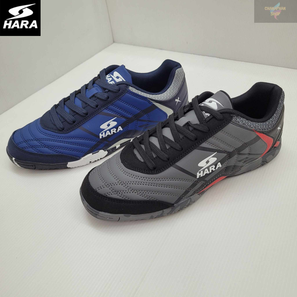 HARA Sports รองเท้าฟุตซอล รุ่น Futsal-X รองเท้าฟุตซอล สีดำ/สีน้ำเงิน รุ่น FS28 SIZE 39-45