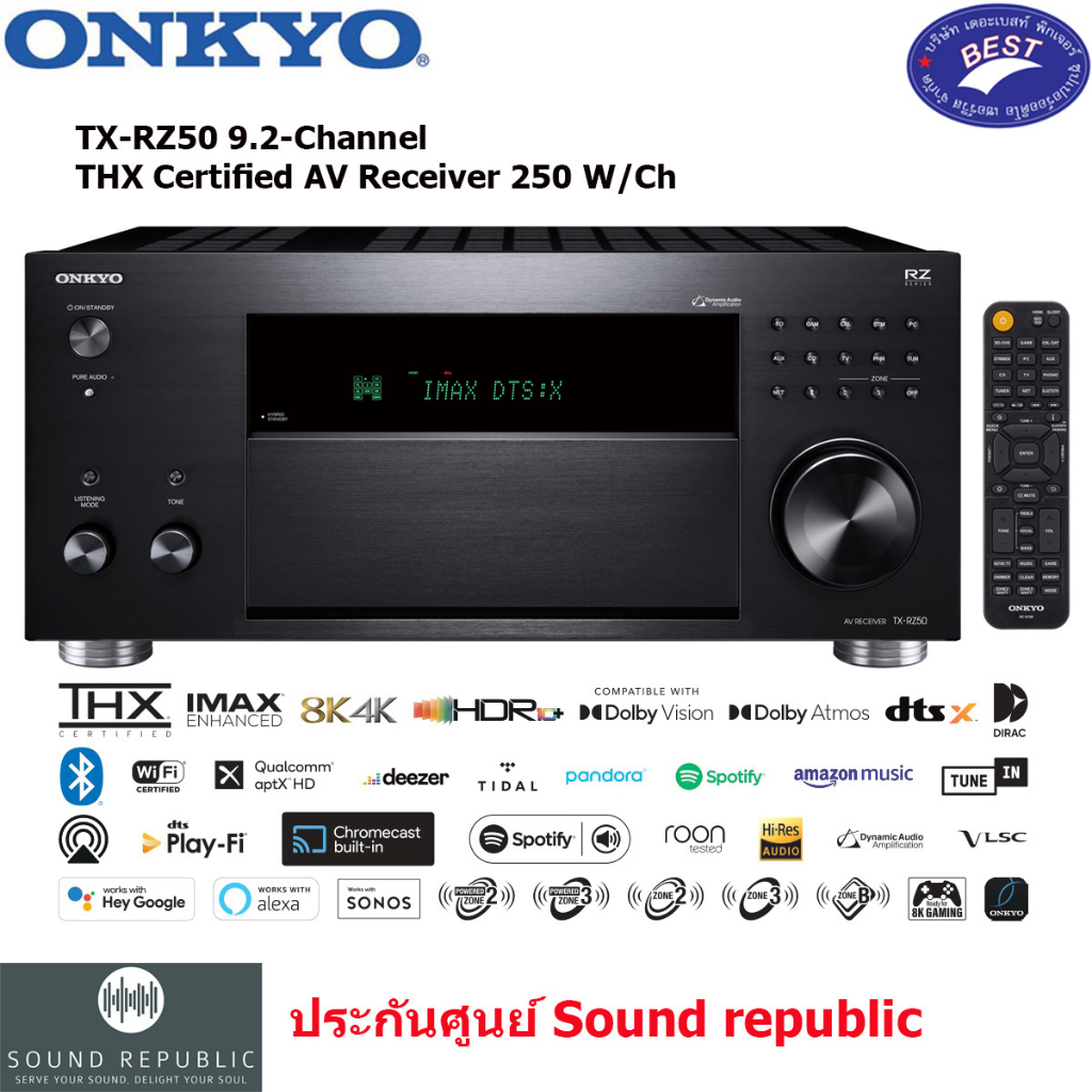 Onkyo TX-RZ50 9.2-Channel THX Certified AV Receiver