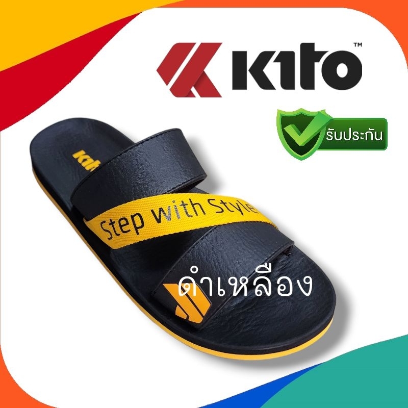 SIZE40-46 KITO รองเท้าแตะลำลองวัยรุ่นฮิตมาก ญ/ช แบบสวม รหัสAB15M