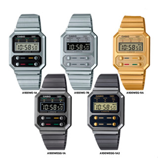 Casio Standard นาฬิกาข้อมือผู้หญิง รุ่น A100WE,A100WEG,,A100WEGG,A100WE-1A,A100WE-7B,A100WEG-9A,A100WEGG-1A,A100WEGG-1A2