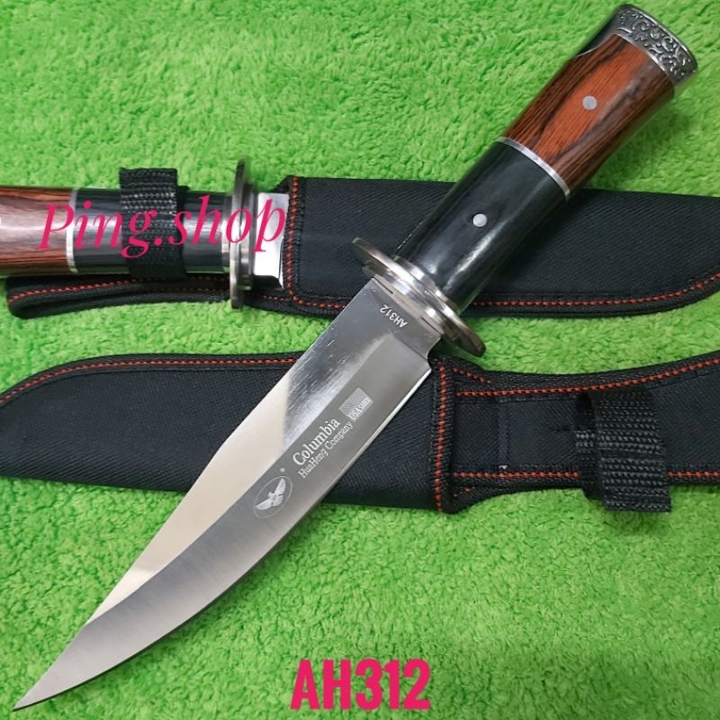 มีด มีดพก มีดิดินป่า มีดพกใบตาย มีดพกเดินป่า Columbia รุ่น AH312 USA ใบเลสด้ามไม้