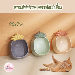 ชามสัปปะรด ชามหมา จานแมว จานสัตว์เลี้ยง Pet Bowl ที่ให้อาหารสัตว์เลี้ยง