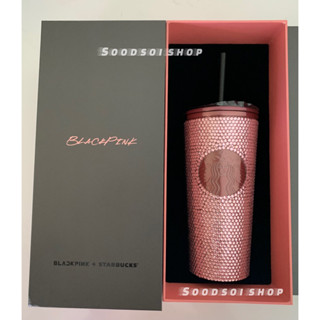 พร้อมส่ง‼️ แก้วเก็บความเย็น 🖤🩷Starbucks Stainless Steel Bling BLACKPINK Cold Cup 16oz.🖤🩷